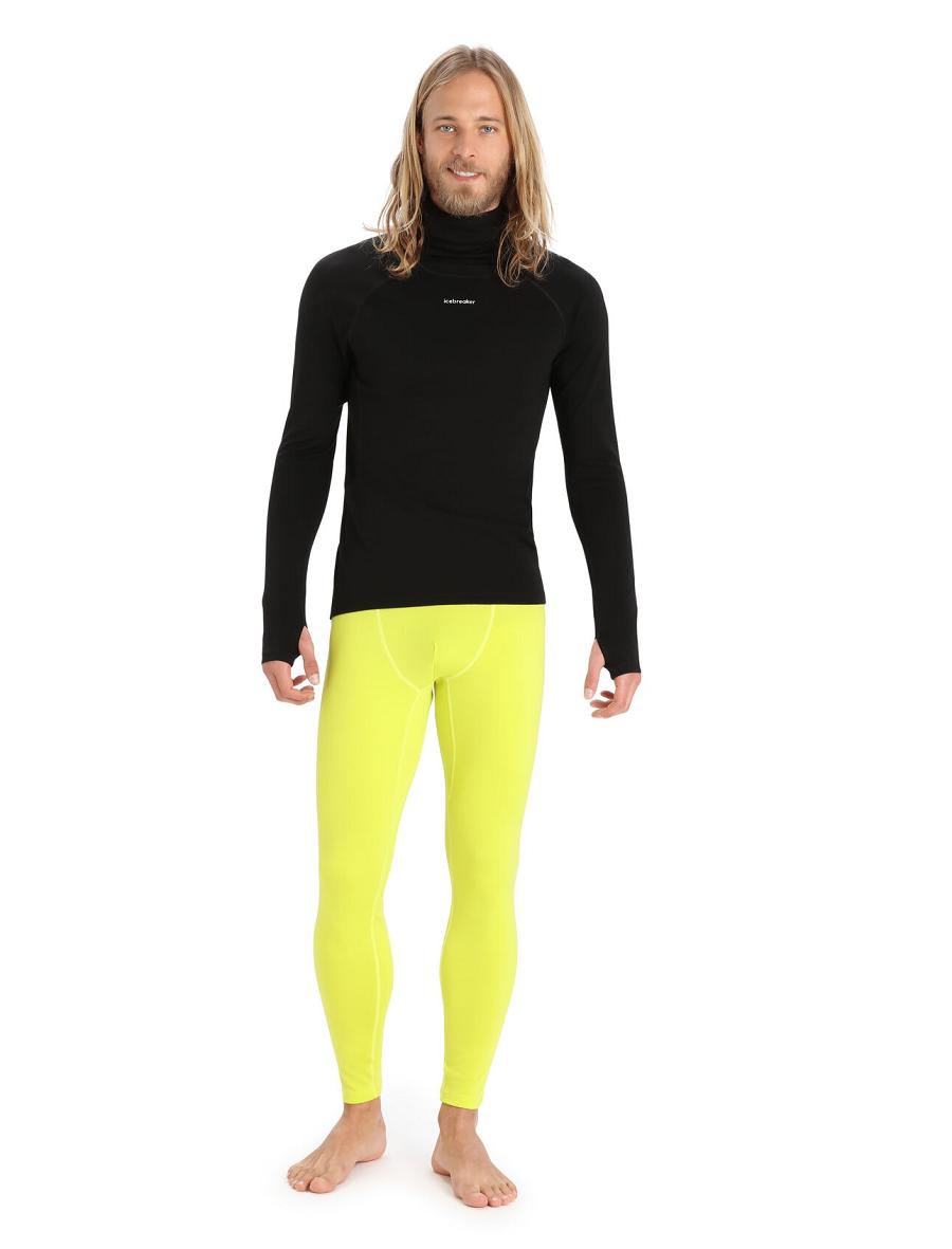 Black Icebreaker MerinoFine™ Long Sleeve Roll Neck Men's Base Layers | AU 1344BEXC